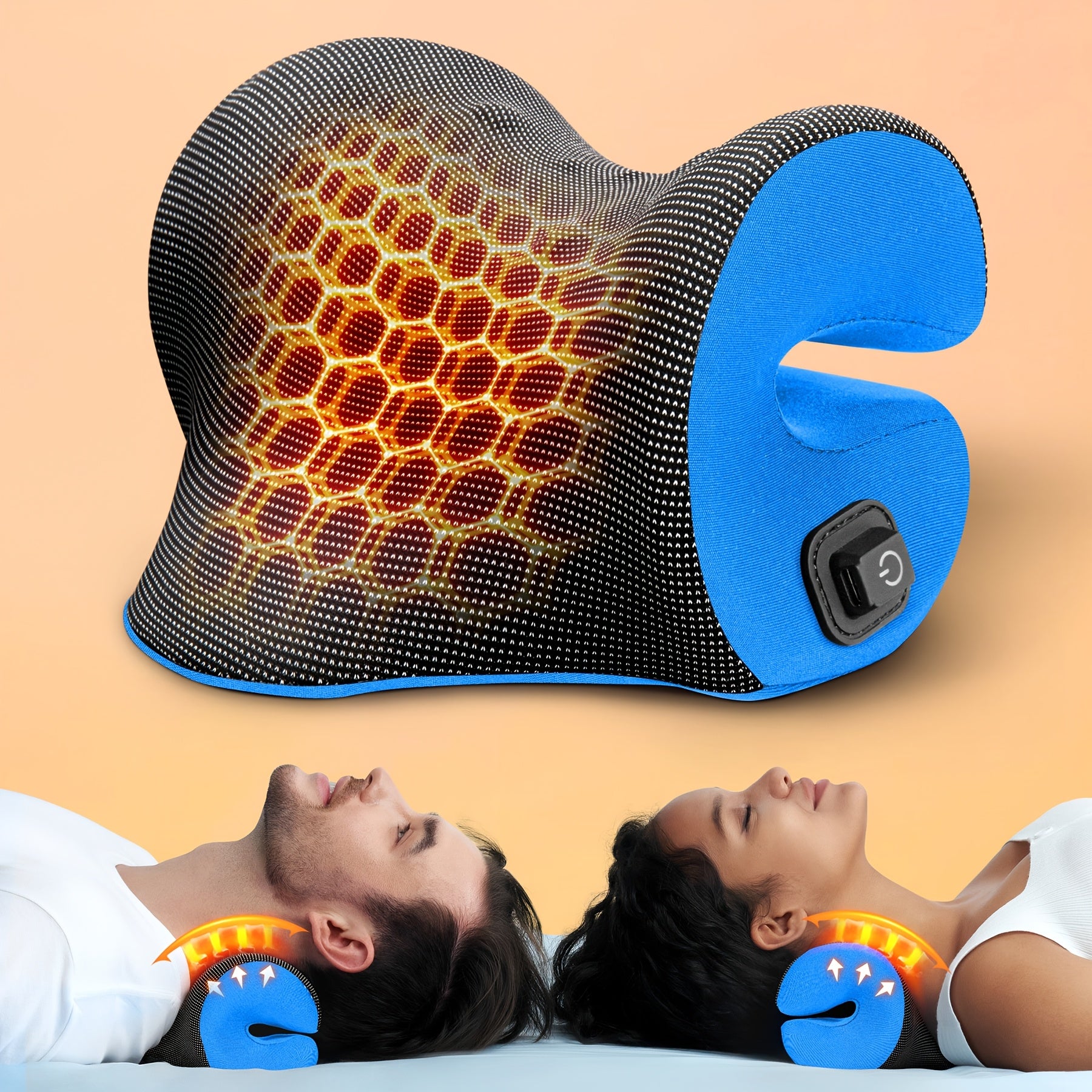 3s Heated Neck And Shoulder Relaxor, 6 Acupressure Points And Graphene Heating Pad, 3-speed Temperature Regulation, Portable Power Supply And Power Cord, Suitable For Home/office/travel, Christmas Gift For Mom, Birthd
