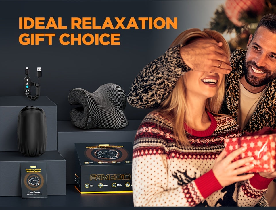 3s Heated Neck And Shoulder Relaxor, 6 Acupressure Points And Graphene Heating Pad, 3-speed Temperature Regulation, Portable Power Supply And Power Cord, Suitable For Home/office/travel, Christmas Gift For Mom, Birthd