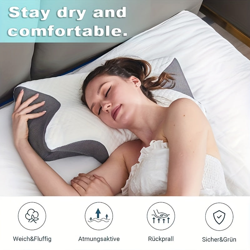 Pillow, Ergonomic Neck Neck Pillow, Sleep Relaxing Neck Pillow, New Memory Pillow Slow Rebound Neck Pillow, Back And Side Sleeper Bedding, Pregnancy Pillow, Sleeping Pillow, Gift for Elderly Parents, Pillows for Sleeping On