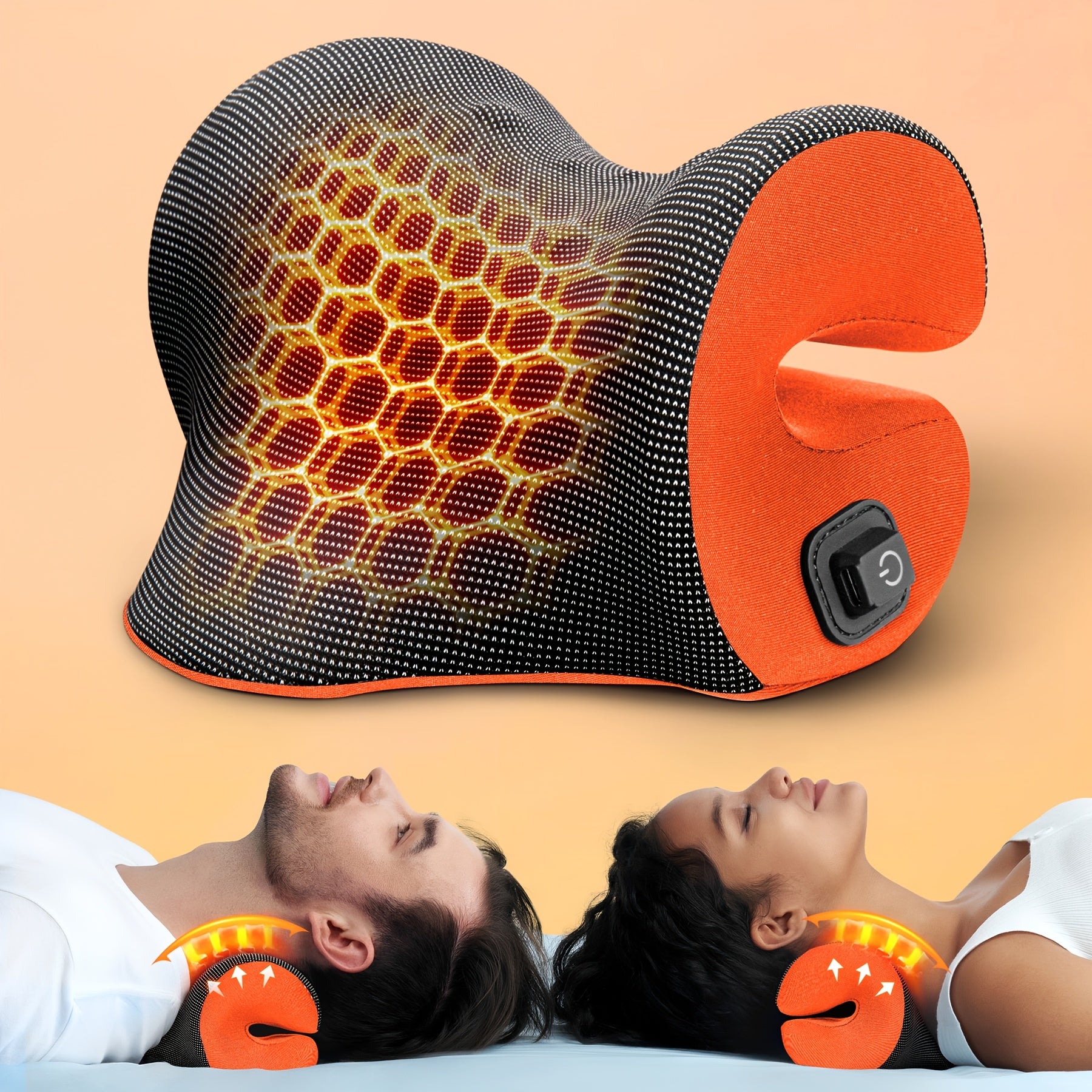 3s Heated Neck And Shoulder Relaxor, 6 Acupressure Points And Graphene Heating Pad, 3-speed Temperature Regulation, Portable Power Supply And Power Cord, Suitable For Home/office/travel, Christmas Gift For Mom, Birthd