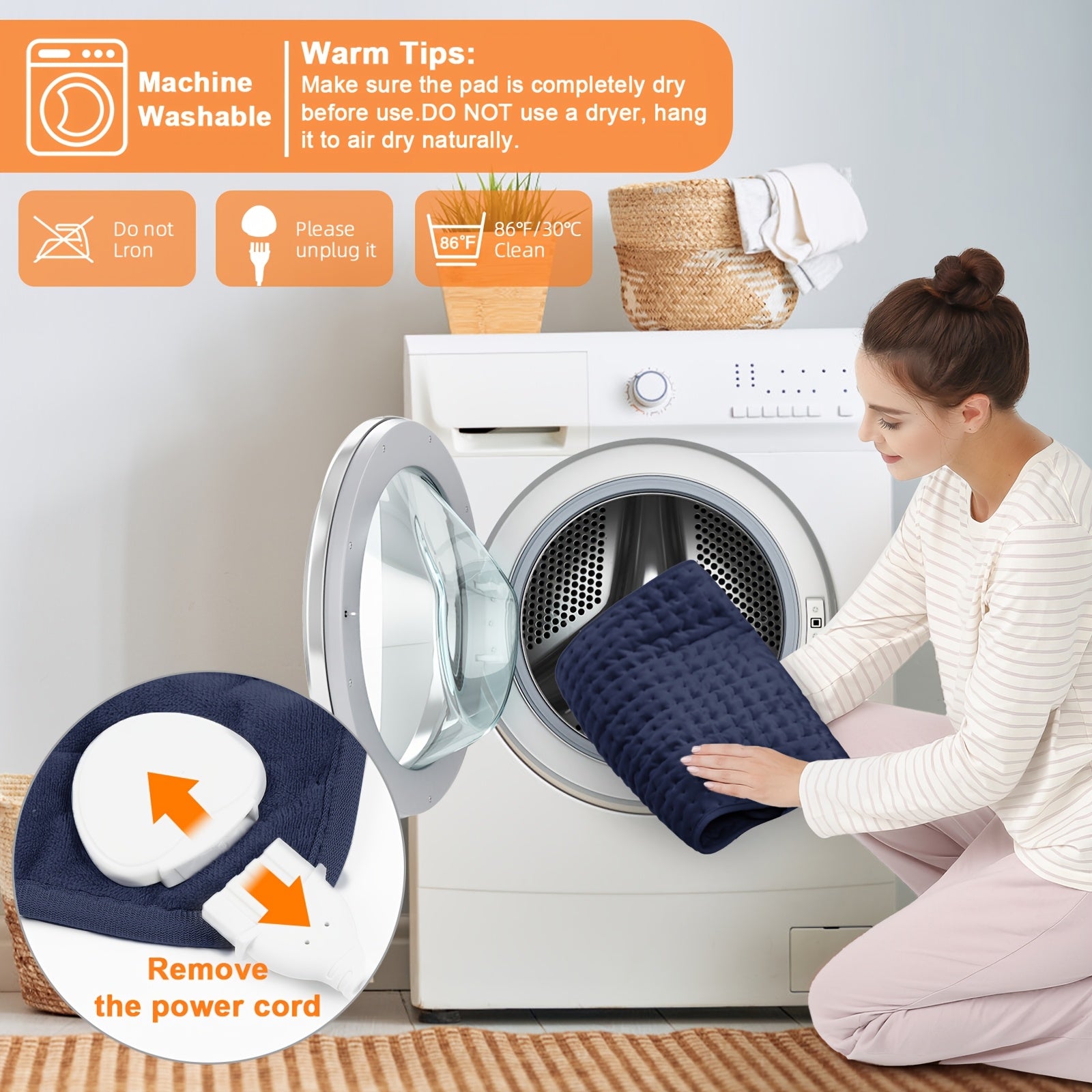 XL Electric Heating Pad for Back Pain & Cramps Relief, Birthday for Women Men Auto Shut Off, Machine Washable, Heat Pad for Neck & Shoulder, 12×24", Gray